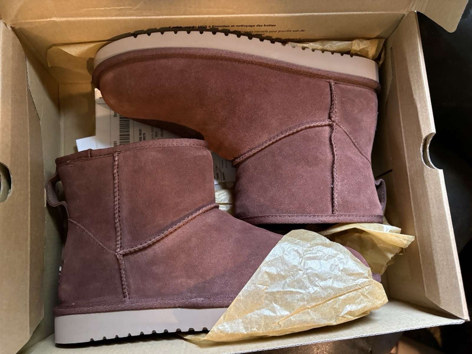 WOMEN'S KOOLABURRA BY UGG W KOOLA MINI II BROWN PULL ON CHESTNUT BOOTS Sz 7