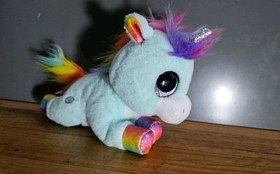 7'' Zuru Pony Unicorn Rainbow/Blue, Glittery Eyes, ''CoCo'' Surprise Plush Stuffed