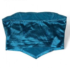 Fashion Nova Blue Rhinstone Corset Top Never Worn Size Medium