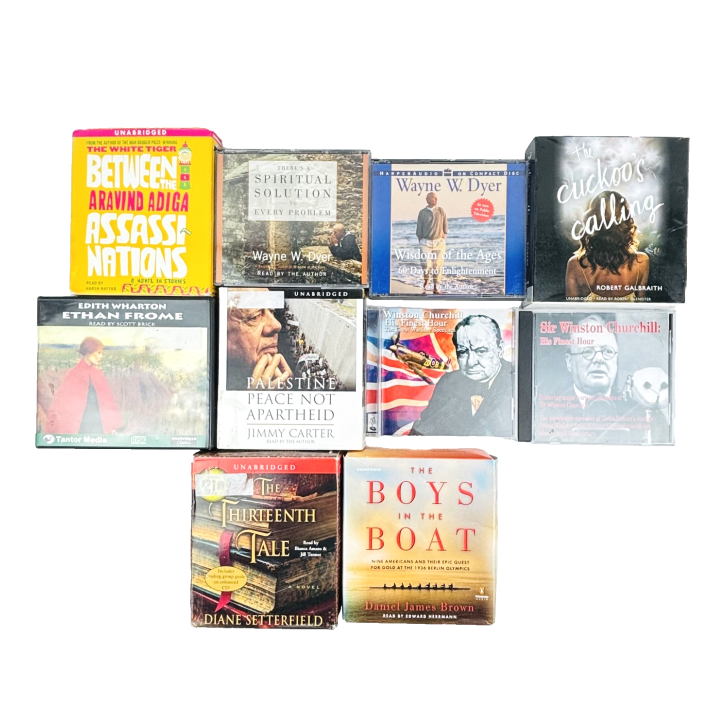 Ten Audio CD Book Lot - Mixed Fiction & Non-fiction - All Books Complete