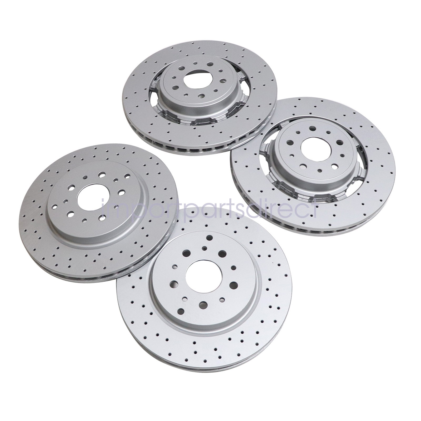 4PCS Brake Rotors Front+Rear For Maserati GranCabrio 2010 - 2019 235318 228411
