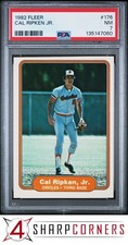 1982 FLEER #176 CAL RIPKEN JR. RC ORIOLES HOF PSA 7
