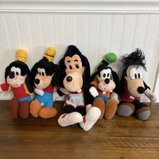 Vintage Disney Goofy Plush Stuffed Animal Lot of 5 Toy 80s 90s - AS IS