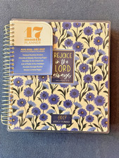 17 Month Daily Month Planner Scripture Phil 4:4 Blue Weekly Planning 2026-27 NEW