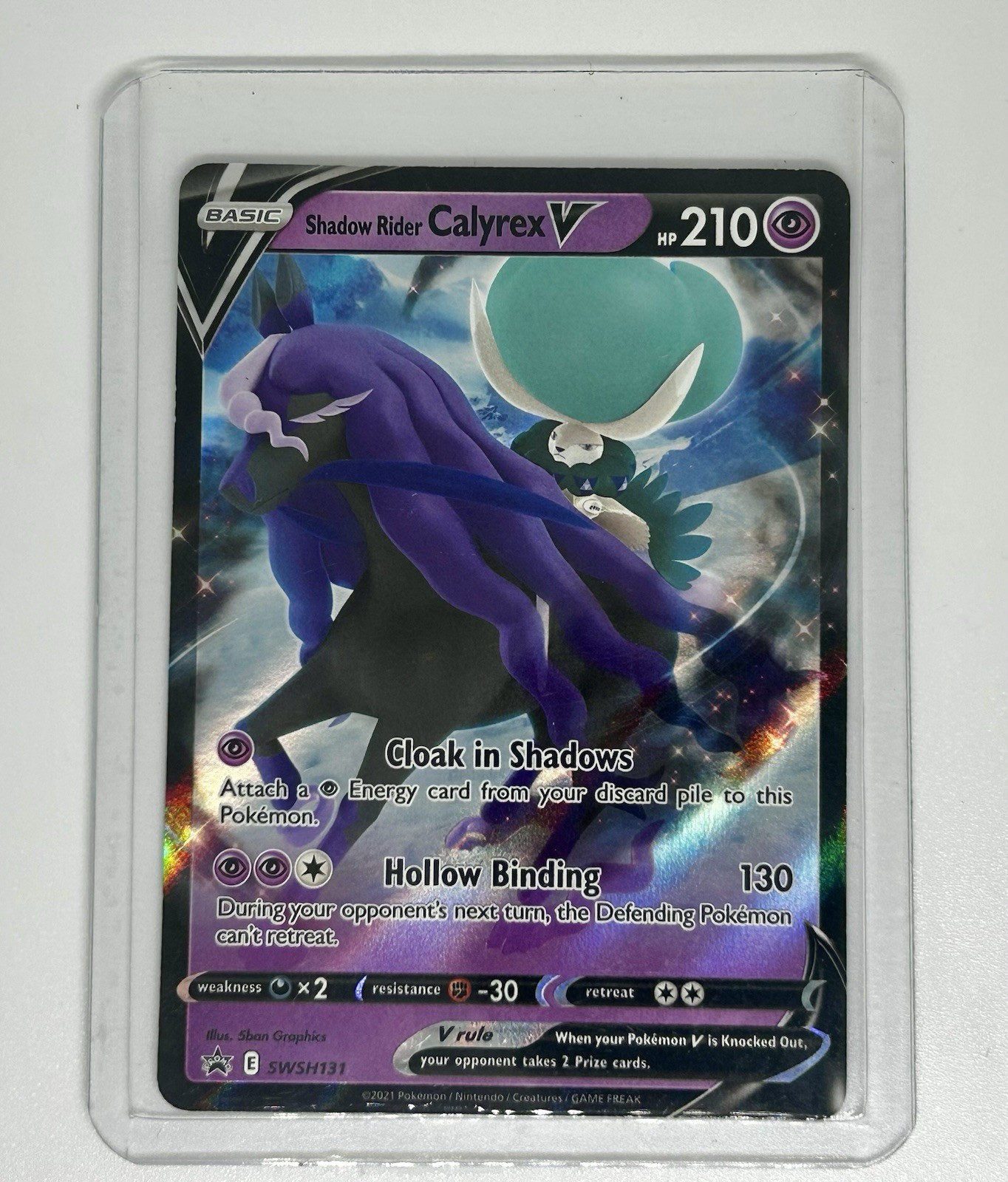 Pokémon TCG Shadow Rider Calyrex V Sword & Shield Chilling Reign Holo Rare 2021