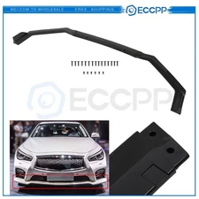 Fits 18 19 20 Infiniti Q50 Sport Front Bumper Lip Spoiler Splitter Paintd Black