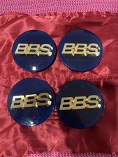 Bbs Rs Lm Rz Center Caps Logos 70mm 09.24.030 Blue Gold Set Of 4 New Set
