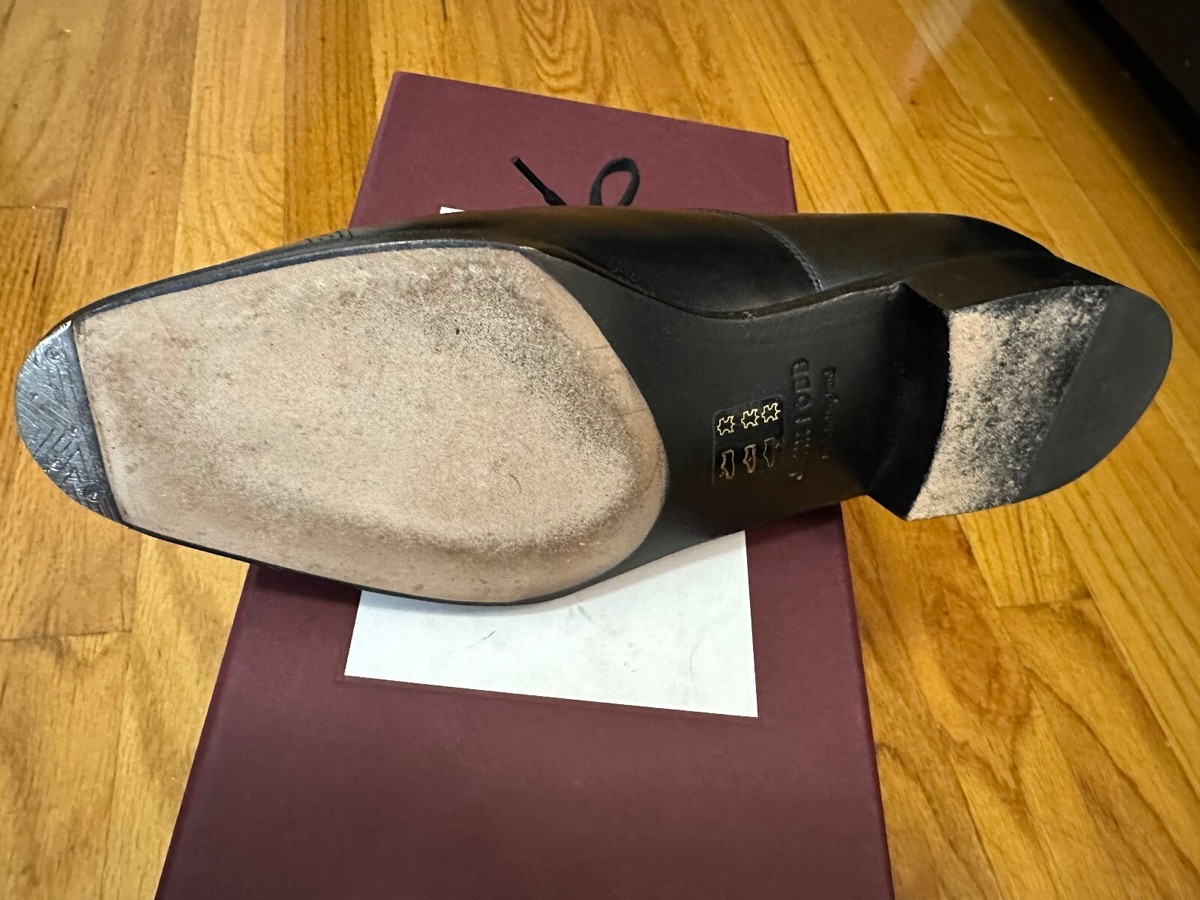 John Lobb Men's Philip II Leather Black Oxford Cap Toe Dress John Lobb Men's Philip II Leather Black Oxford Cap Toe Dress