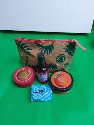 body shop Hautpflege Paket Body Butter Rise Dewy Face Mist Bath Bubble 