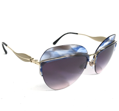 Giorgio Armani Sunglasses AR6061 3187/36 Gold Round Frames 