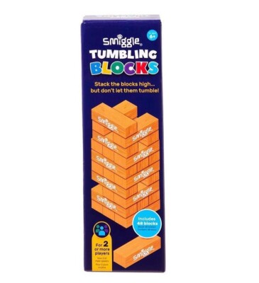 BNIB Smiggle Tumbling Blocks Stack 48 wooden pieces game