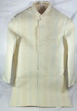 Kids Boys Damask Embroidered Tapestry Kurta Top Shirt - Cream - Choose Size