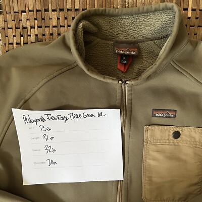 Patagonia Iron Forge Full Zip Soft Shell Fleece Jacket Green Men's