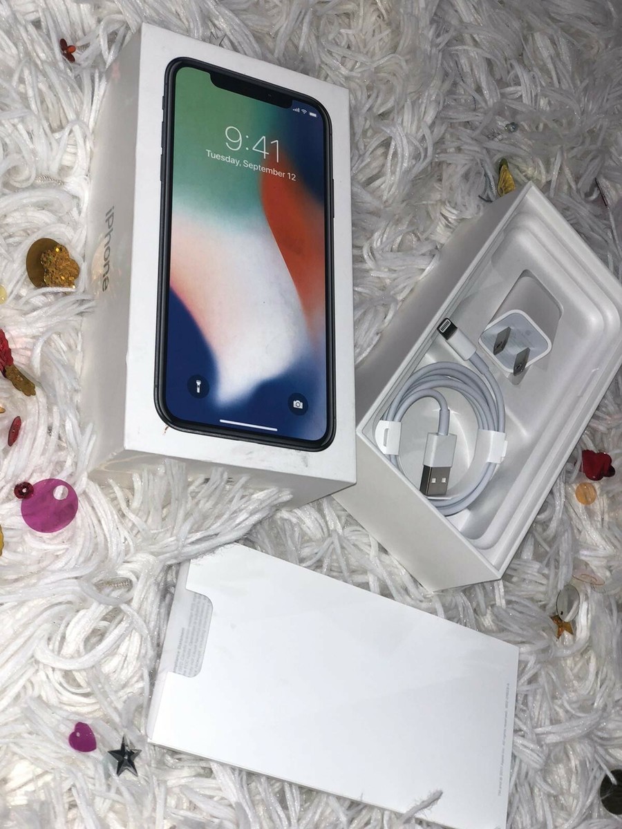 Original Empty Box Apple Iphone X 256GB Silver With Original