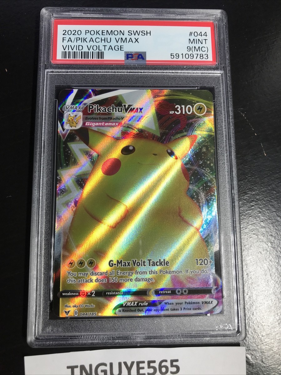 Pokemon - Pikachu VMAX - Vivid Voltage #44/185 - PSA 9 (MC) Error