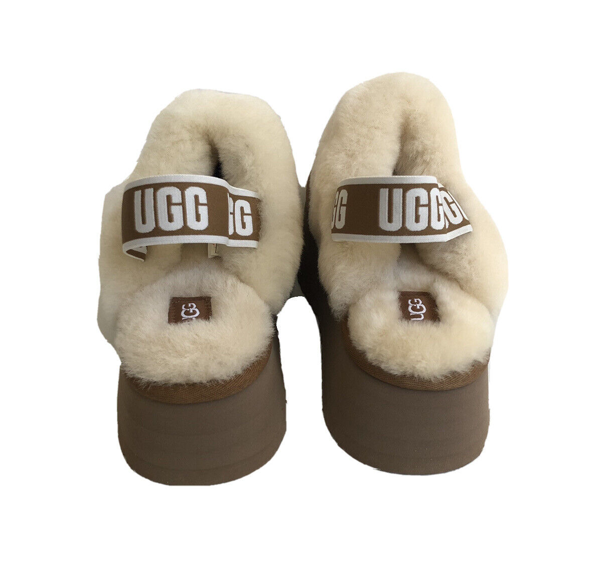 UGG FUNKETTE SLIDE CHESTNUT STRAP PLATFORM SANDALS US 8 / EU UGG FUNKETTE SLIDE CHESTNUT STRAP PLATFORM SANDALS US 8 / EU