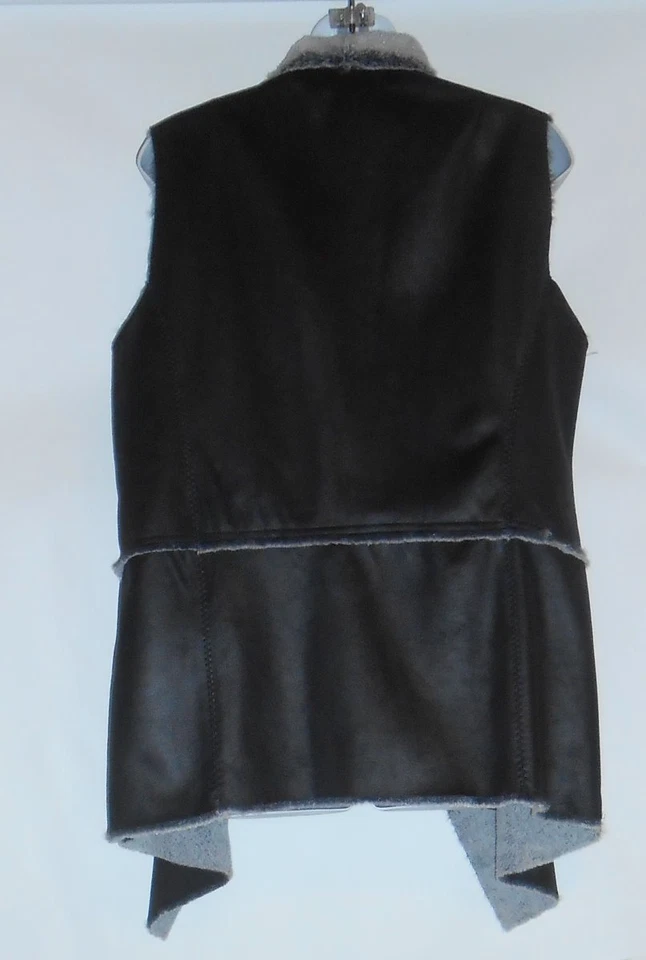 Jones New York Signature Woman Plus Size Faux Leather Asymmetrical Vest 1X NWT - Image 3 of 4