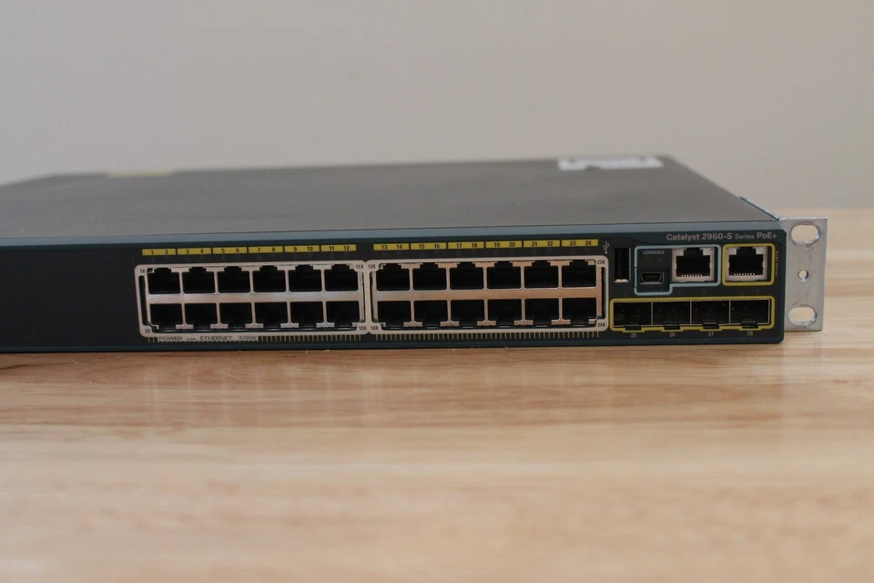 Cisco 2960S WS-C2960S-24PS-L 24Port Gigabit Ethernet Switch PoE 15.2 OS - Image 3 of 4