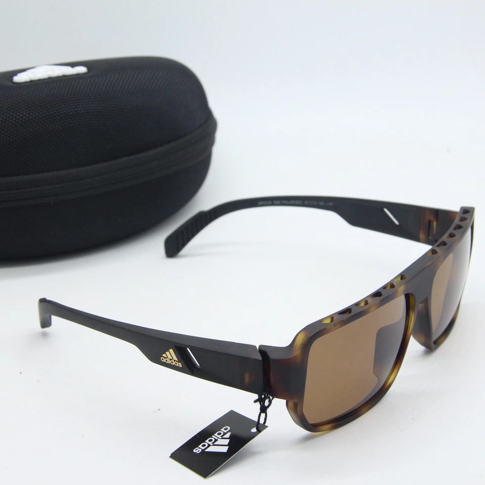 NUEVAS GAFAS DE SOL ADIDAS SP 0038 52E HABANA MARRÓN POLARIZADAS AUTÉNTICAS CON ESTUCHE 61-13 Foto 3 de 3