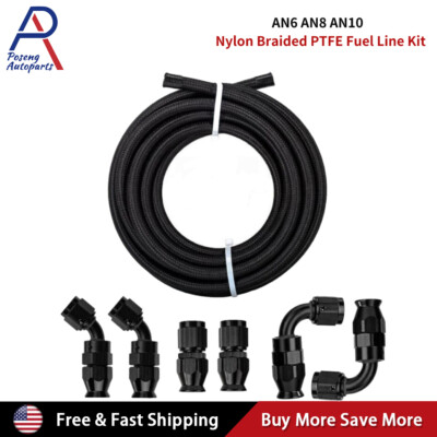 Kit de Conduite de Carburant tressé en Nylon AN6 pour