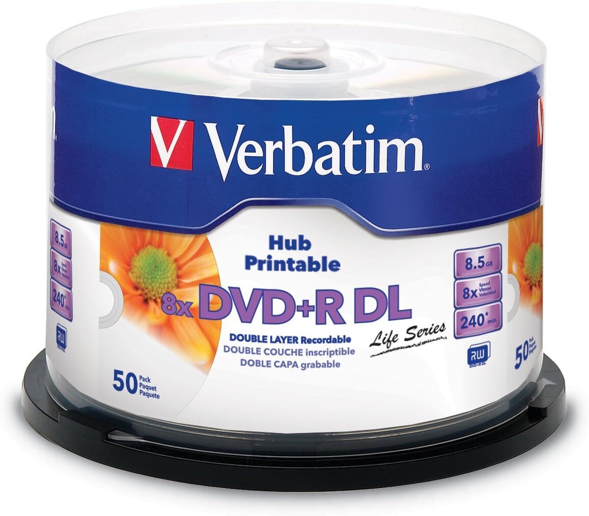 Verbatim DVD double layer DVD+R DL 8.5 GB/ 240 min. 8x, fully printable