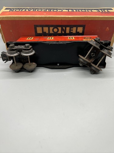 Lionel Pre-War R.R. Lines 1682 Red Tin Litho Caboose Train Vintage Box vtg Car - Picture 5 of 7
