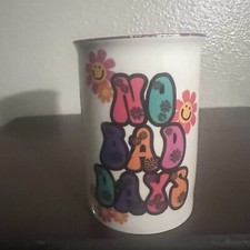 Makeup Brush holder with a positive message painted on it. Designed in the USA