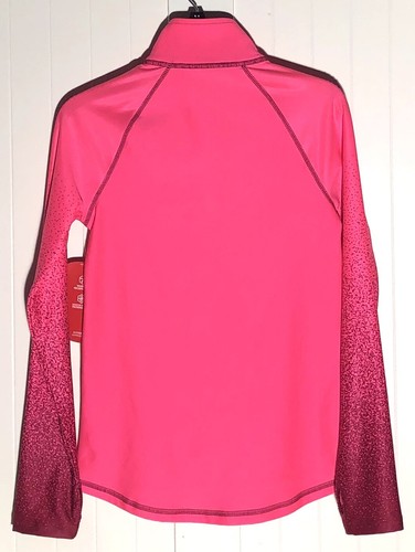 New BCG Girls Cold Weather 1/4 Zip Pullover Size M Knockout Pink Long Sleeve - Picture 2 of 4