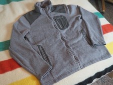 MARMOT Gray Fleece Full Zip Jacket Mens Large L Pockets Logo EUC Hiking Outdoor