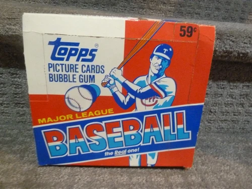 1986 Topps Baseball Card Cello Box 22/24 Factory Sealed Packs Roger Clemens top