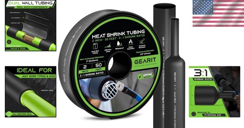 Quality 2" Heat Shrink Tubing, 3:1 Shrink Ratio - Chemical and Flame Retardant - Picture 2 of 9