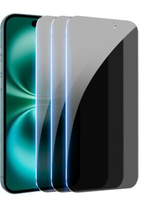 2 Pack for iPhone 16 15 14 Plus Pro Max Privacy Tempered Glass Screen Protector