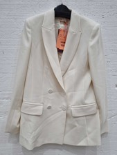 Max&co White Kadiolo Single Breasted Blazer White Uk 6 White Uk 6