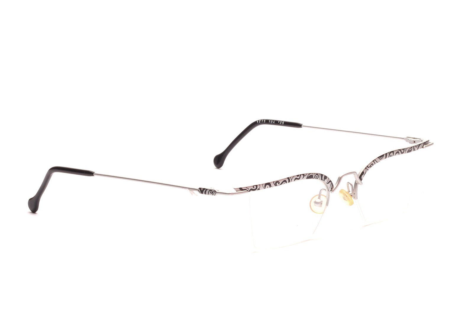 Винтажный костюм Brille Fassung Damen Halbrand FA Fashion Мод. 1215 F104 Grau Schwarz A5