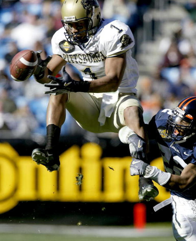 LARRY FITZGERALD 8X10 PHOTO PITTSBURGH PANTHERS PITT PICTURE FOOTBALL ACTION