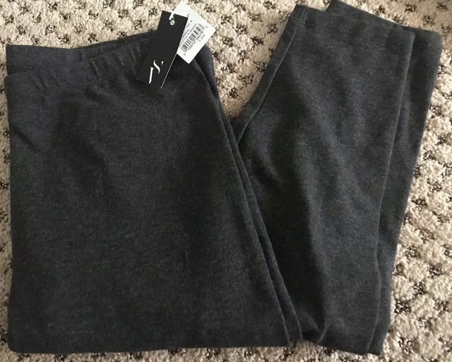 Simply Vera Vera Wang Women's Cotton Capri Leggings-Dark Grey Heather Sz M | eBay