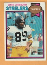 Bennie Cunningham Pittsburgh Steelers 1979 Topps #124 Creased Clemson Tigers