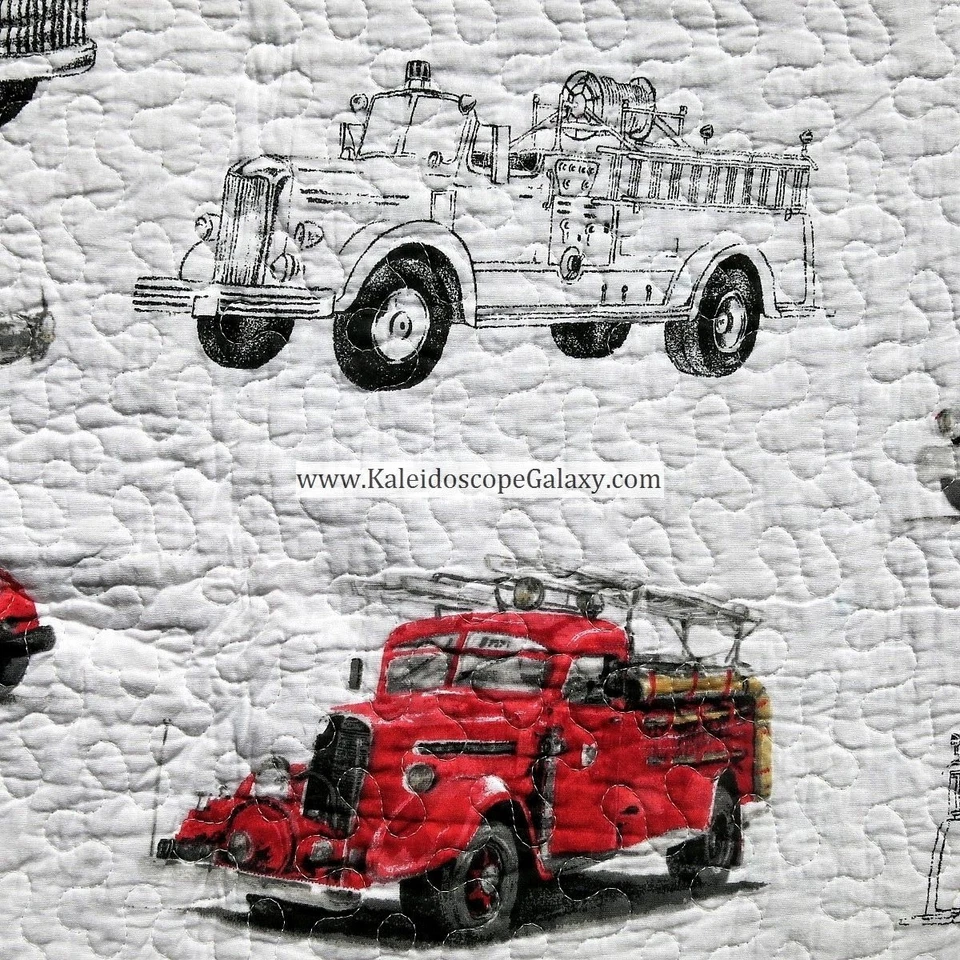 Edredón completo/queen para camión de bomberos 7 piezas, fundas de almohada, sábanas CAMIONES DE BOMBEROS camión de bomberos Foto 2 de 4