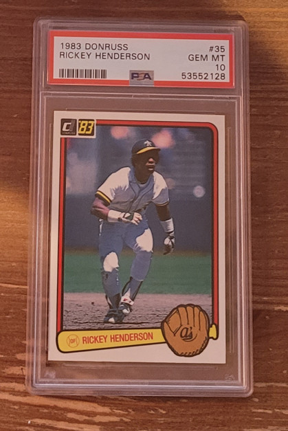 1983 Donruss #35 Rickey Henderson PSA 10 Oakland Athletics (UCSC_D)