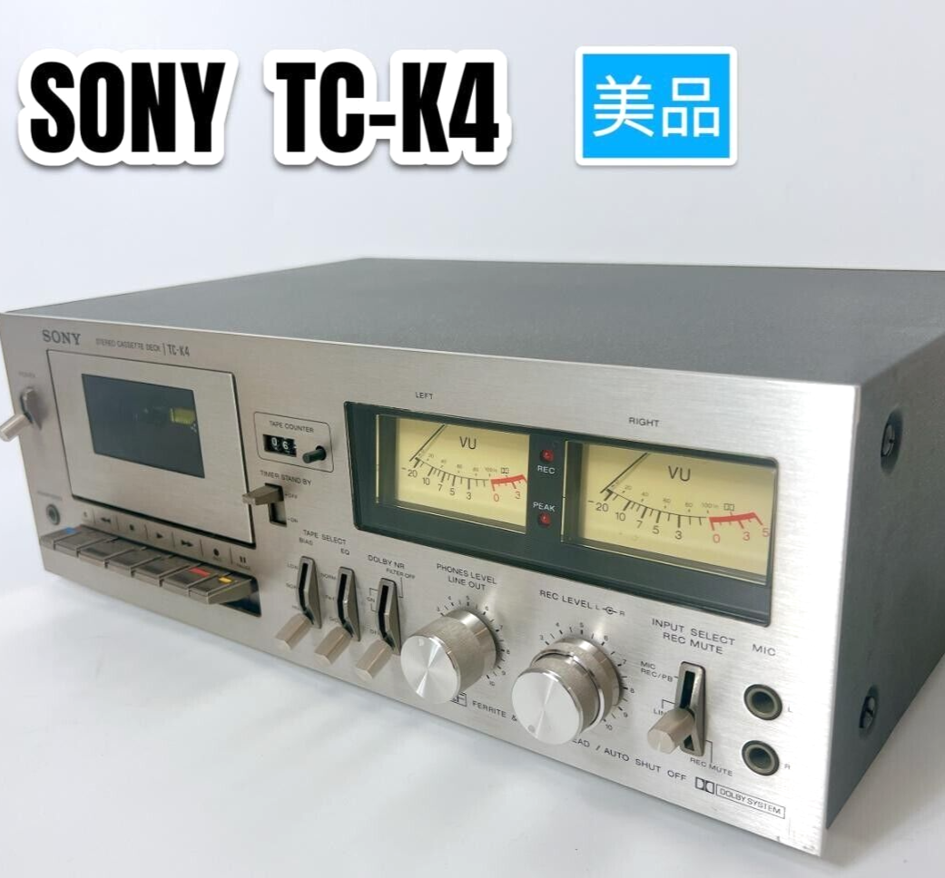 Sony TC-K4 Stereo Cassette Deck All Operation Confirmed 1976 Sony TC-K4 Stereo Cassette Deck All Operation Confirmed 1976