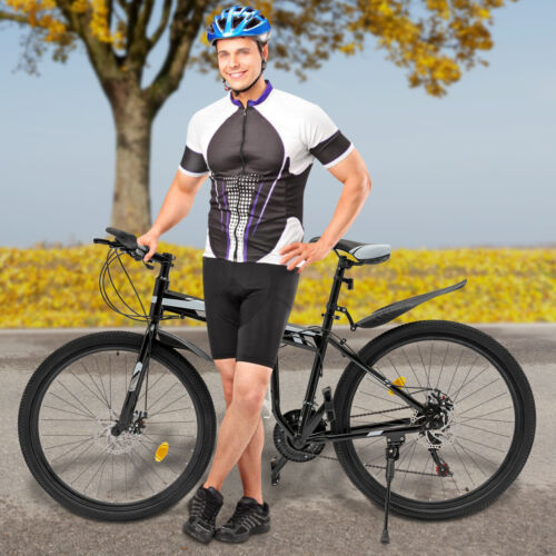 26'' Mountain Bike Adult Bicycle Foldable Mountain Bike Adjustable Seat Height - Picture 5 of 13