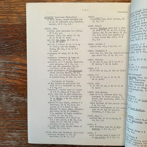 Oregon Spectator Index 1846-18-54 Band 1 Oregon Historical Society 1941 Taschenbuch - Bild 7 von 9