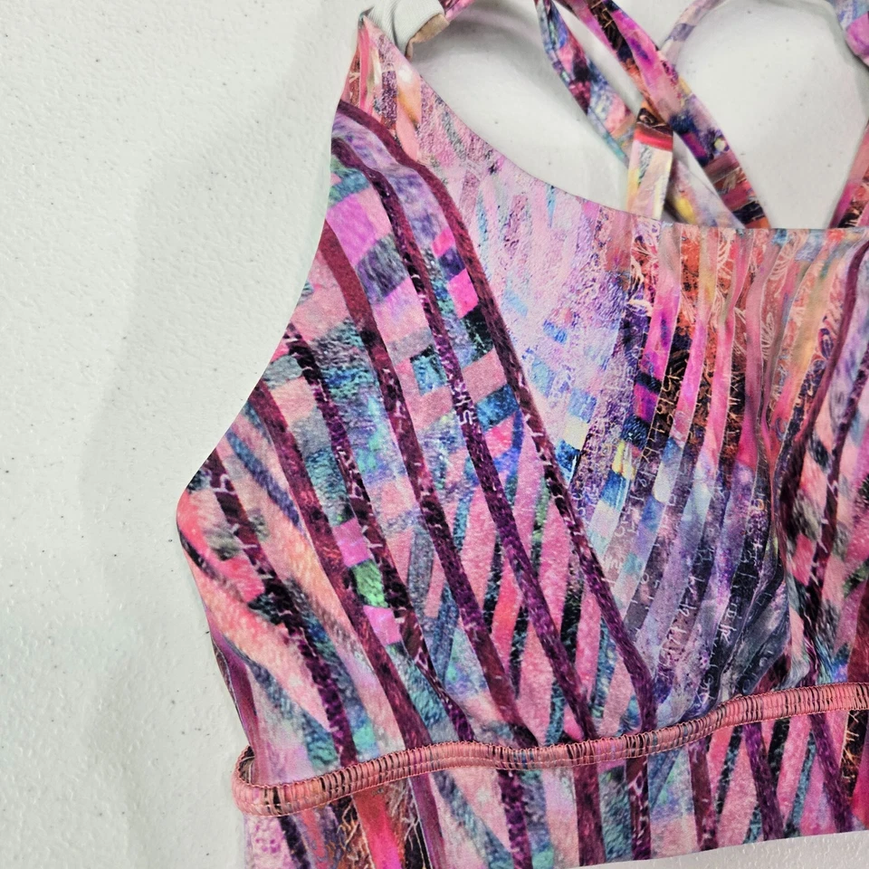 Sujetador deportivo Lululemon para mujer 2 rosa Energy Bra Central Saint Martins Nulu a rayas Foto 4 de 4