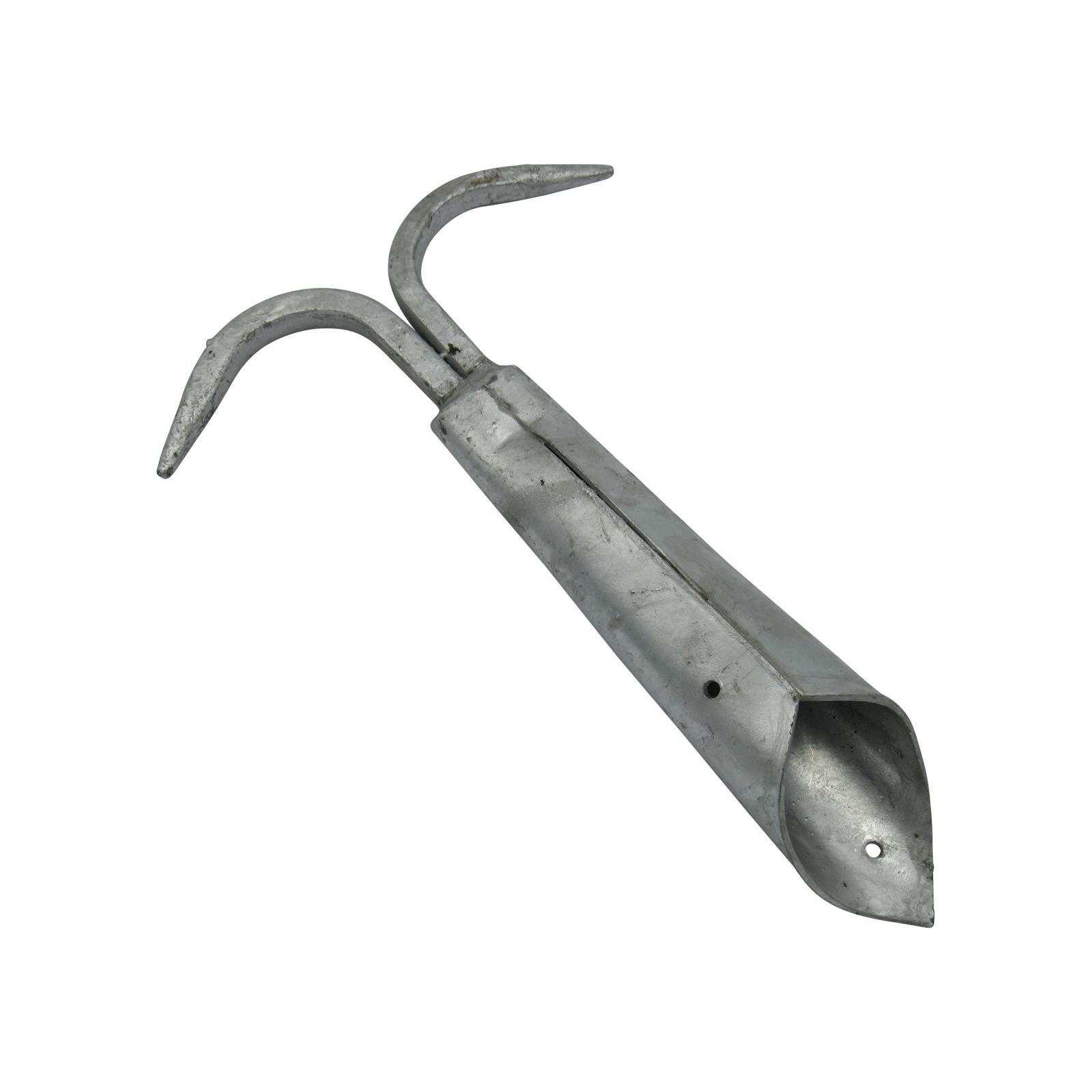 12"" (300MM) Galvanised Double Boat Hook - Docking Galv Twelve Inch Two Grab Head