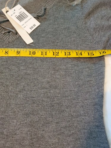 Moral Fiber Sz Junior Large Gray Tunic Dress Short Sleeve - Picture 4 of 8