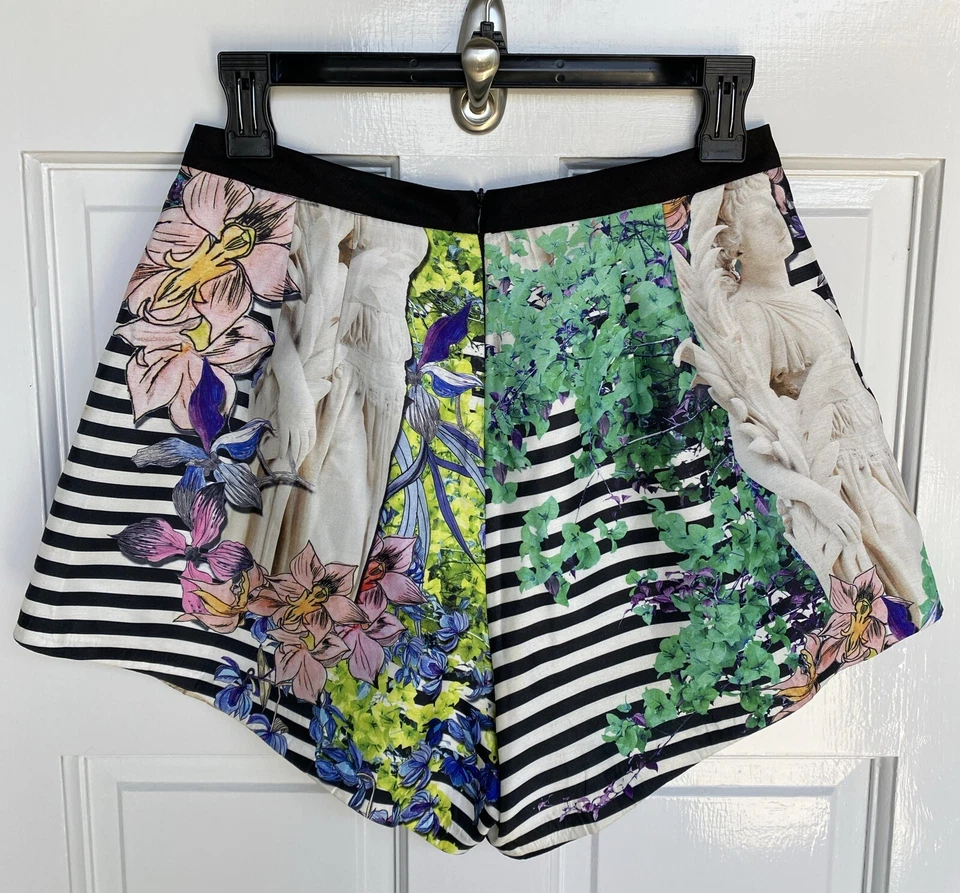 Pantalones Cortos Clover Canyon Enchanted Garden Geo Floral Cintura Alta Talla S Foto 4 de 4
