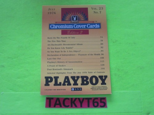 1996 PLAYBOY CHROMIUM COVERS EDITION 2 SINGLE CARD(S) NEW YOU CHOOSE - Picture 98 of 144