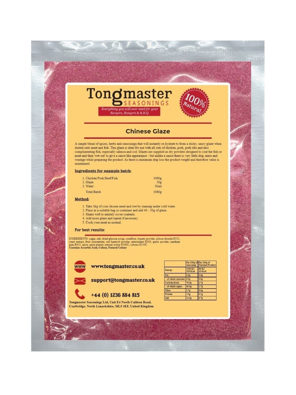 Chinese Glaze - Meat Rub - 400g (Gluten Free)