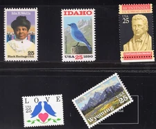 Scott #2439-2440-2442-2444-2415 1990 Commemorative Spring Stamp Pack w/5 Stamps