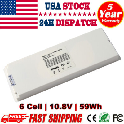 Battery for Apple 13'' MacBook A1185 Li-ion 10.8V - 59 Wh Rechargeable Laptop PC